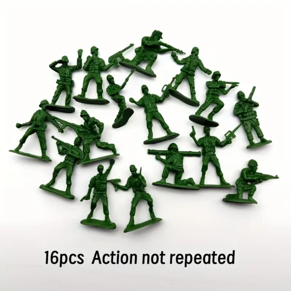 16pcs Simulation Military Model Soldiers