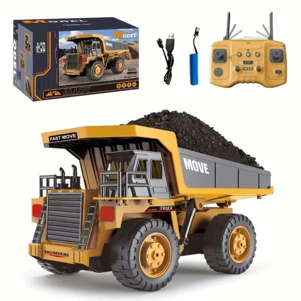 0ca1e07d-4d9e-4f19-8fd4-e37fce11c414 Rechargeable RC Dump Truck Toy