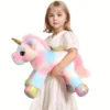 60.96 cm Large Rainbow Unicorn Plush Toy